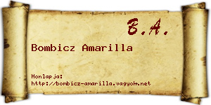 Bombicz Amarilla névjegykártya